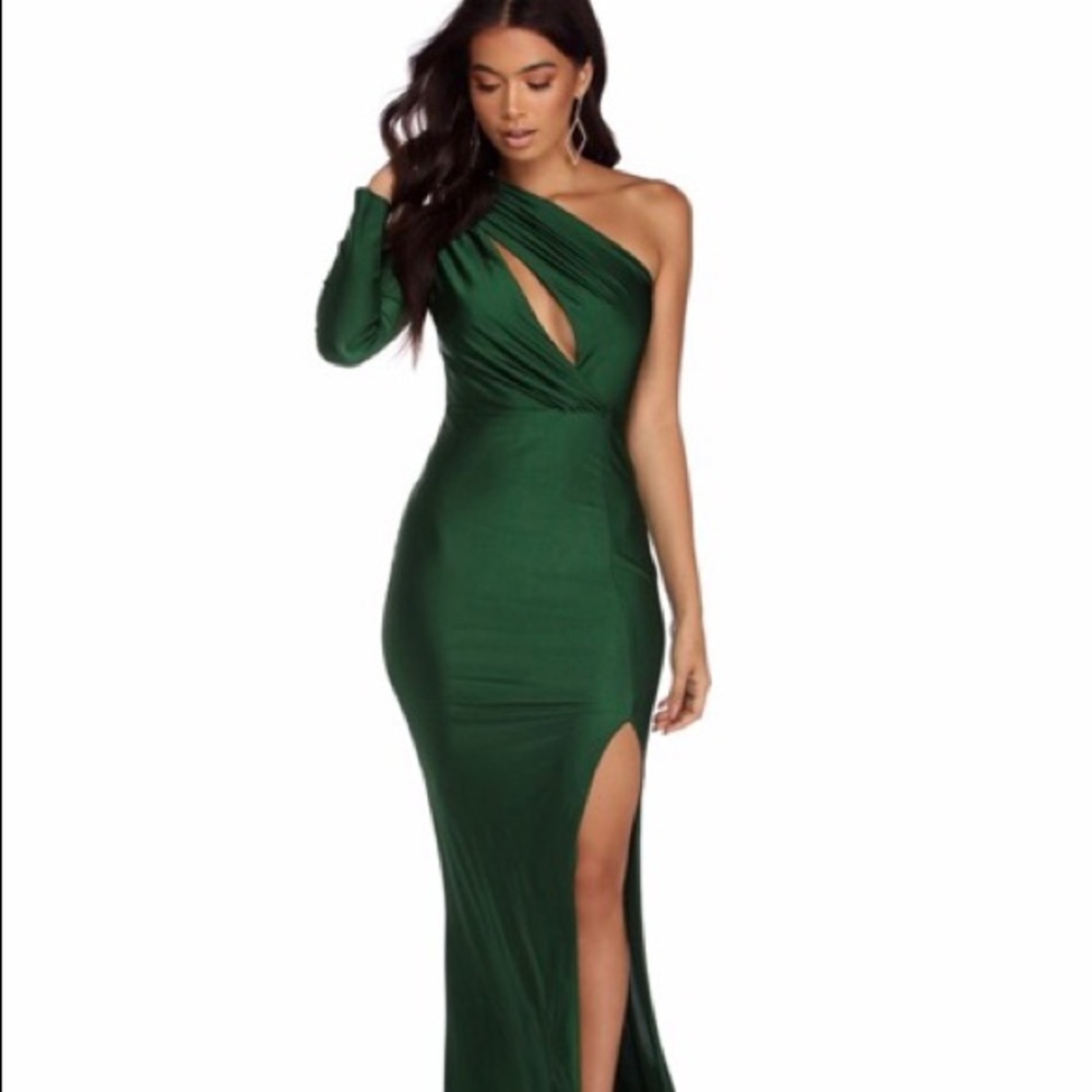 Windsor Store// Dark Green Dress